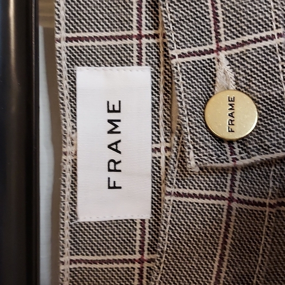 Frame Le High Skinny Crop Plaid Jeans Size 32 - Picture 8 of 13